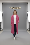 Belden Büzgülü Uzun Yağmurluk